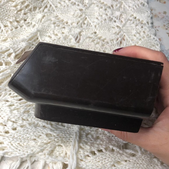 Vintage Bulova Automatic Original Plastic Leather Watch Display Storage Box Case - Picture 8 of 16